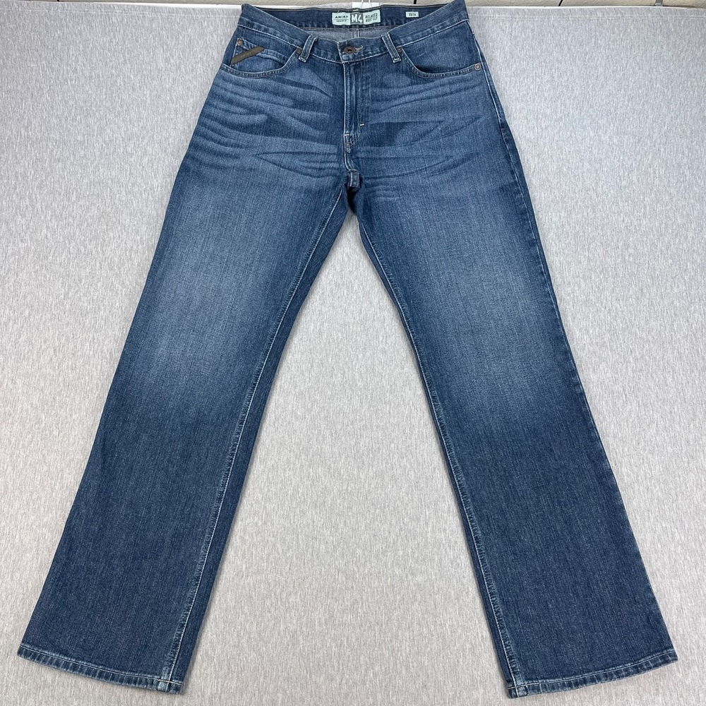Ariat Legacy M4 Relaxed Boot Cut Jeans Mens 33x34 *Fits 34x35 Blue Denim Kilroy